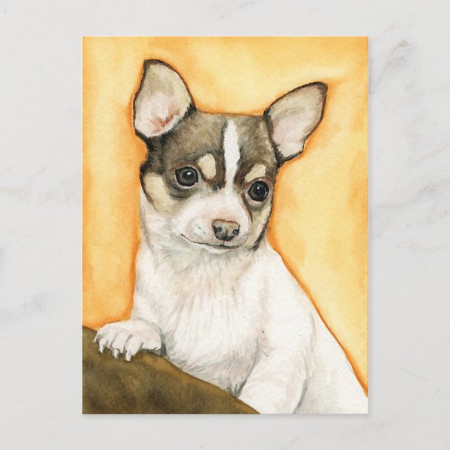 "Chihuahua" Dog Art Postcard (Front)