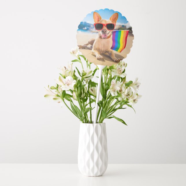 Chihuahua Dog  at the Beach Balloon (Vase)