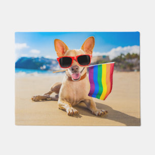 Chihuahua Dog at the Beach Doormat