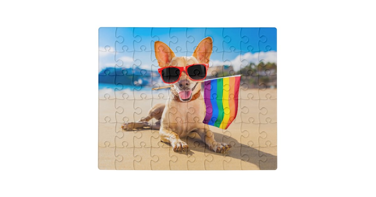 Rainbow Chihuahua Jigsaw Puzzle