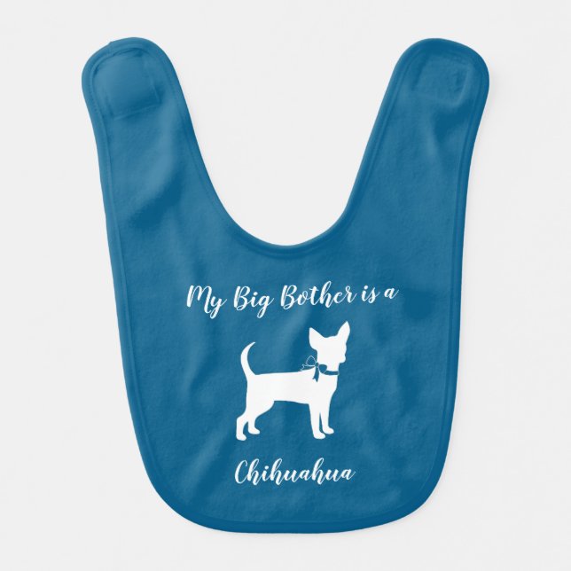 Chihuahua Dog Baby Shower Baby Bib (Front)