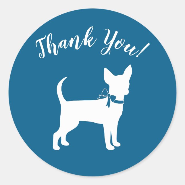 Chihuahua Dog Baby Shower Classic Round Sticker (Front)