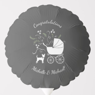 Chihuahua Dog Baby Shower Gender Neutral Balloon