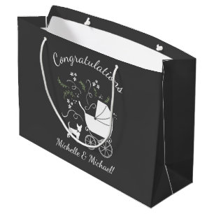 Chihuahua Dog Baby Shower Gender Neutral Large Gift Bag