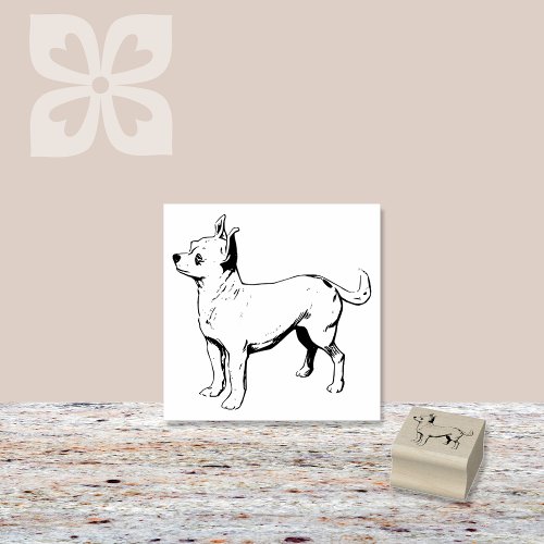 Chihuahua Dog Breed Rubber Stamp