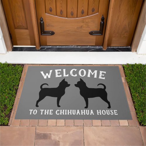 Chihuahua Dog Breed Silhouettes Custom Doormat