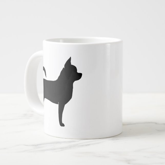 Chihuahua Dog Breed Silhouettes Giant Coffee Mug (Front Left)