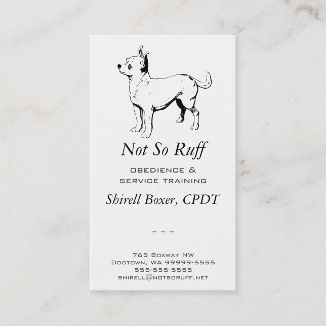 Chihuahua Dog Business Card (Front)