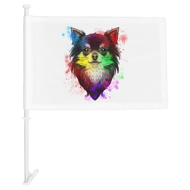 Chihuahua Dog   Car Flag (Front)