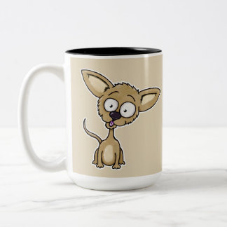 Chihuahua dog cartoon by tezatoons Two-Tone coffee mug