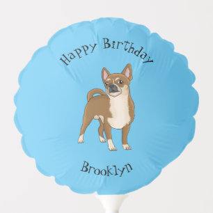 Chihuahua dog cartoon illustration balloon