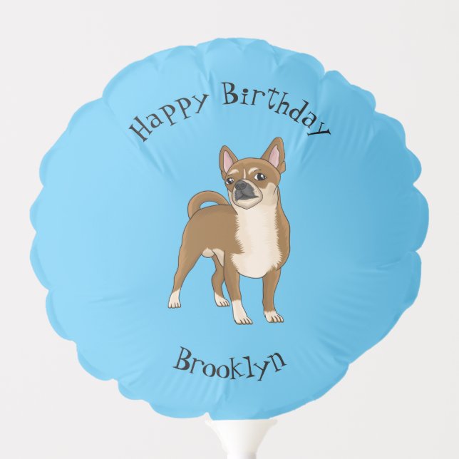 Chihuahua dog cartoon illustration balloon (Front)