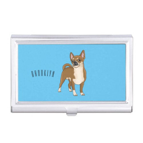 Chihuahua dog cartoon illustration business card case