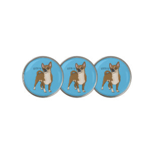 Chihuahua dog cartoon illustration golf ball marker