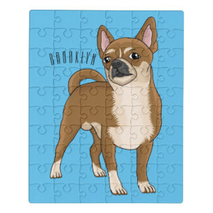 Chihuahua dog cartoon illustration jigsaw puzzle