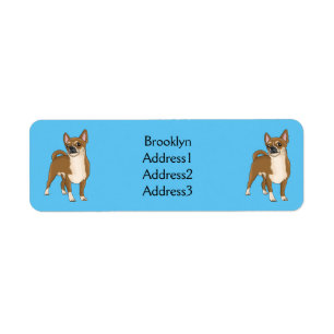 Chihuahua dog cartoon illustration label