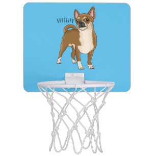 Chihuahua dog cartoon illustration mini basketball hoop