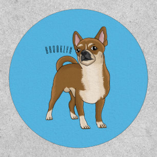 Chihuahua dog cartoon illustration  patch