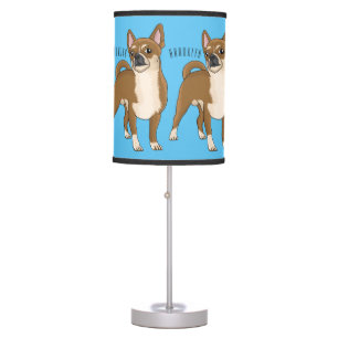 Chihuahua dog cartoon illustration table lamp