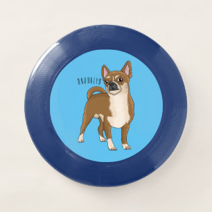 Chihuahua dog cartoon illustration Wham-O frisbee