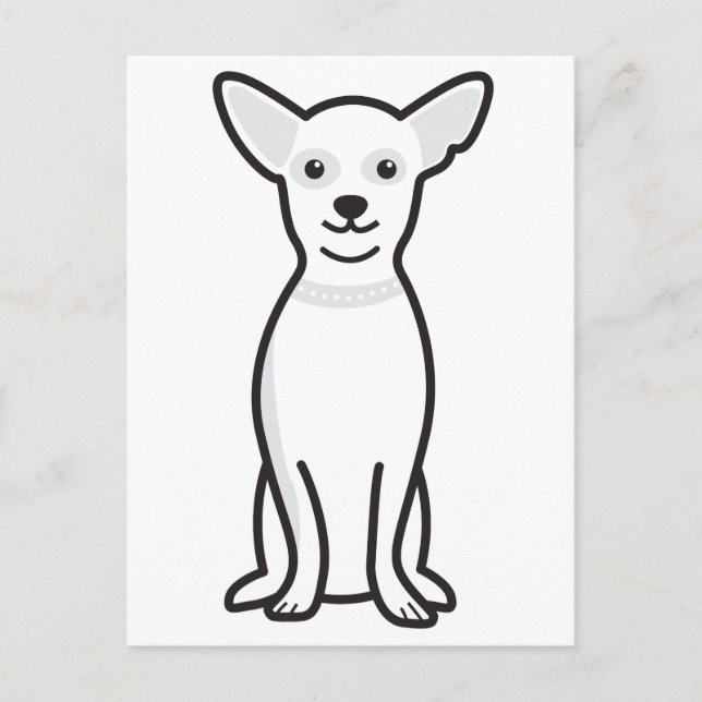 Chihuahua Dog Cartoon Postcard (Front)