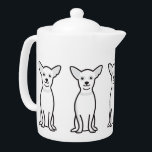 Chihuahua Dog Cartoon Teapot<br><div class="desc">Chihuahua. Design by DogBreedCartoon</div>
