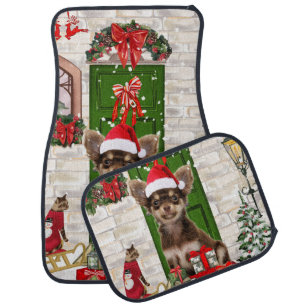 Chihuahua Dog Christmas Car Floor Mat
