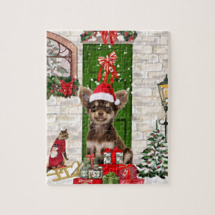 Chihuahua Dog Christmas Jigsaw Puzzle