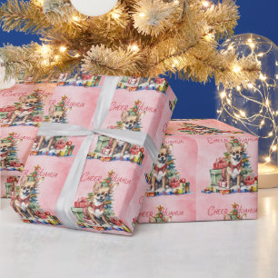 Chihuahua Dog Christmas Themed Wrapping Paper