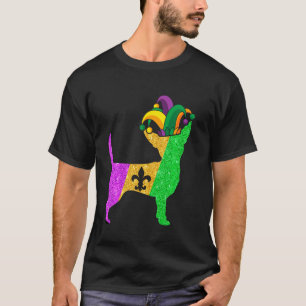 Chihuahua Dog Dad Mom Lover Funny Mardi Gras Party T-Shirt