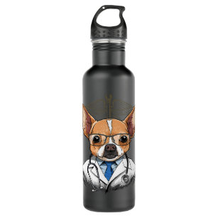 Chihuahua Dog Dogtor Vet Veterinarian Dog Doctor 3 Stainless Steel Water Bottle