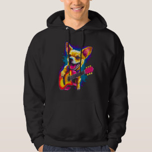 Chihuahua Dog Guitar Hoodie