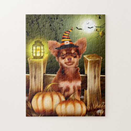 Chihuahua Dog Halloween Jigsaw Puzzle