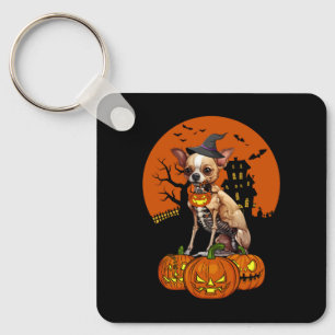 Chihuahua Dog Halloween Keychain