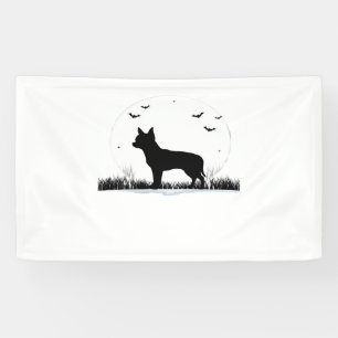 Chihuahua Dog – Halloween Moon Silhouette Classic Banner