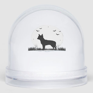 Chihuahua Dog � Halloween Moon Silhouette Classic  Snow Globe