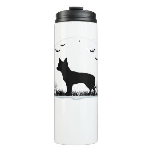 Chihuahua Dog – Halloween Moon Silhouette Classic Thermal Tumbler