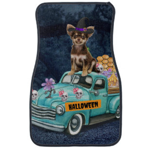 Chihuahua Dog Halloween Truck Scary Night Car Floor Mat