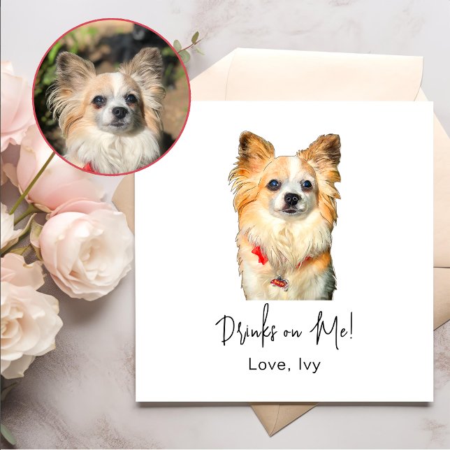 Chihuahua Dog Hand Drawing Personalized Napkins (Creator Uploaded)