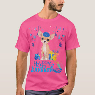 Chihuahua dog Hanukkah Chanukah Menorah Christmas T-Shirt