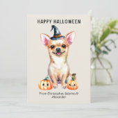 Chihuahua Dog Happy Halloween Holiday Card (Standing Front)