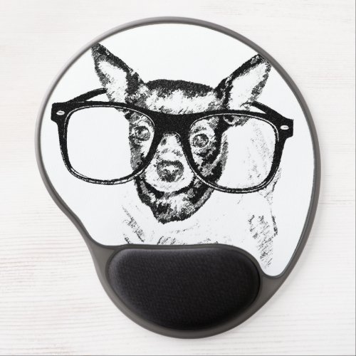 Chihuahua Dog Illustration Drawing Gel Mouse Pad