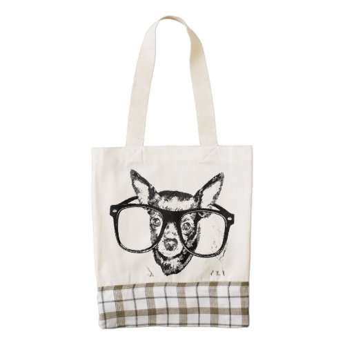 Chihuahua Dog Illustration Drawing Zazzle HEART Tote Bag