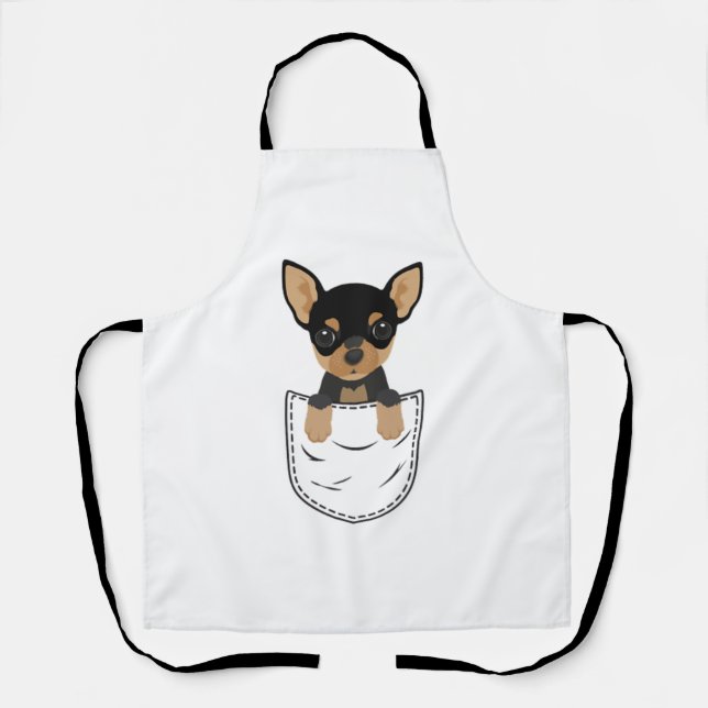 Chihuahua Dog in Pocket  Apron (Front)