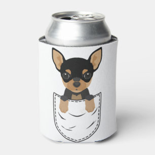 Chihuahua Dog in Pocket Can Cooler