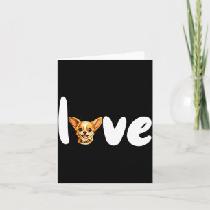 Chihuahua Dog Love For Valentines Day Card