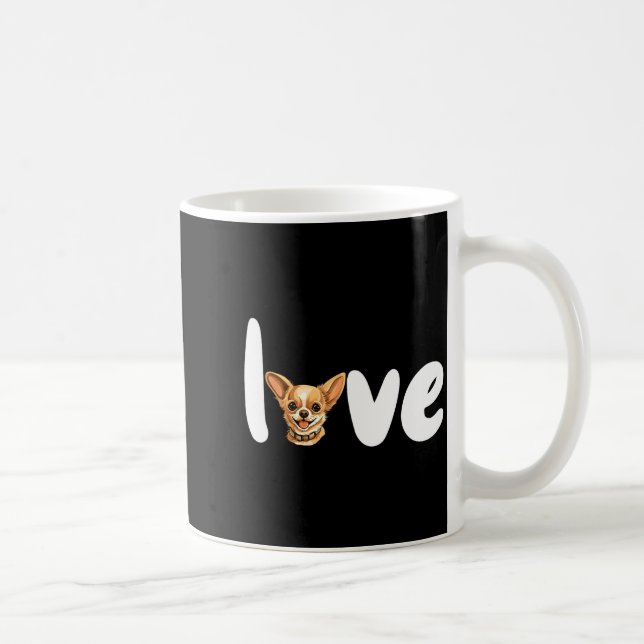 Chihuahua Dog Love For Valentine's Day  Coffee Mug (Right)