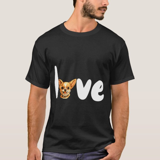Chihuahua Dog Love For Valentines Day  T-Shirt (Front)