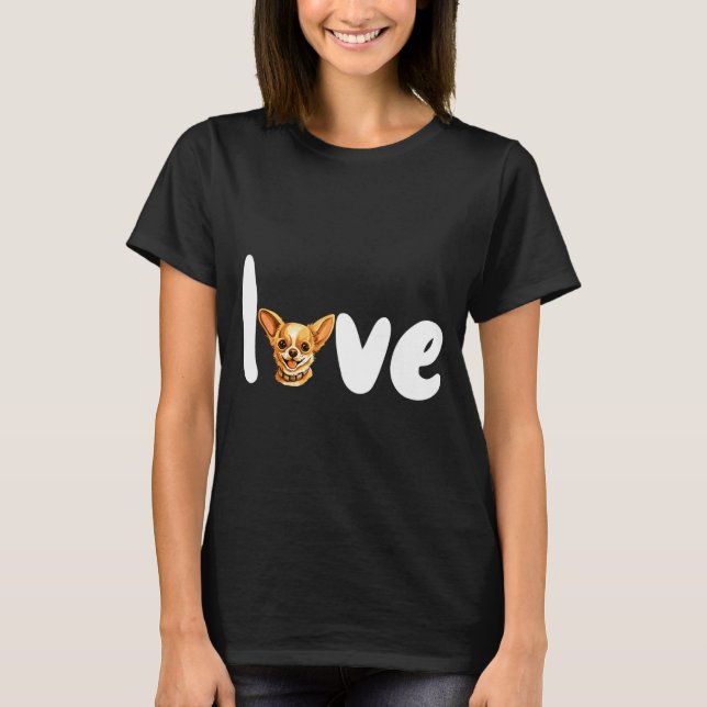 Chihuahua Dog Love For Valentines Day  T-Shirt (Front)