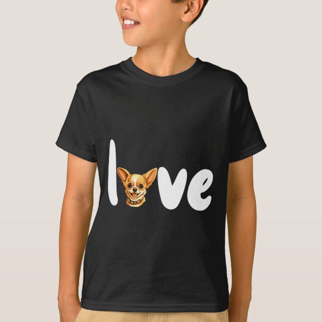 Chihuahua Dog Love For Valentines Day  T-Shirt (Front)